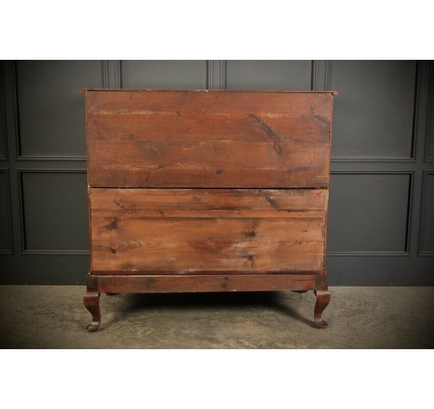 Furniture Large Walnut Serpentine Shaped Chest photo
