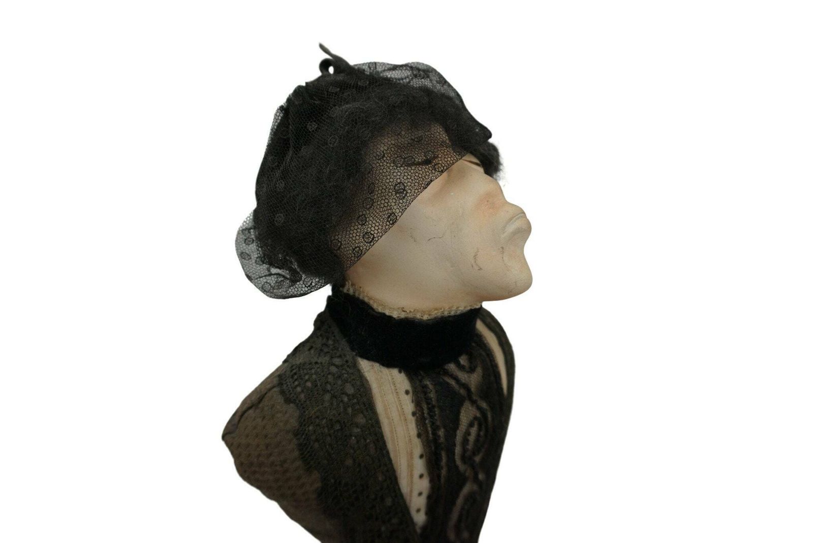 Satirical Bust Figure Of Old Lady, Caricature Ceramic Figurine, Balzac Cousin Bette photo furniture