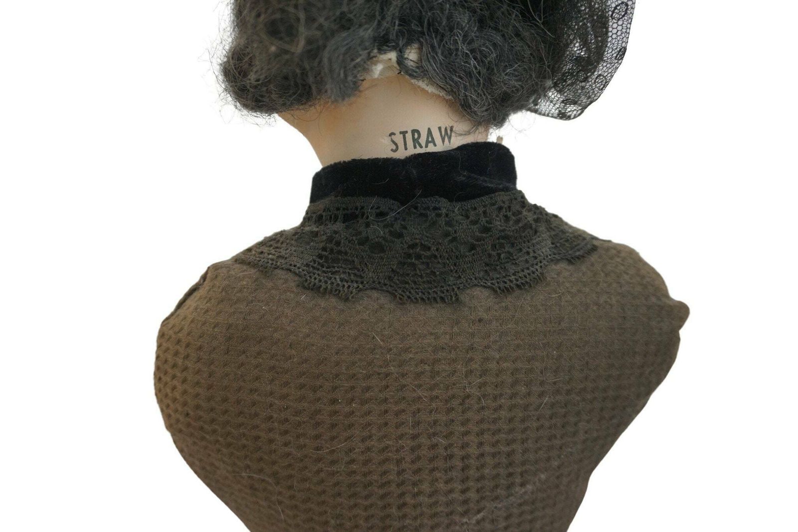 photo furniture Satirical Bust Figure Of Old Lady, Caricature Ceramic Figurine, Balzac Cousin Bette