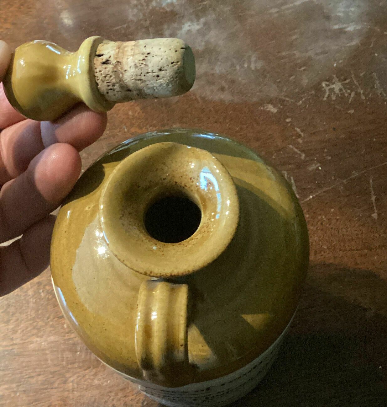 photo for sale Usquaebach Old Rare Highland Whisky Flagon. Us Import. 12 Stone Flagons Penn.