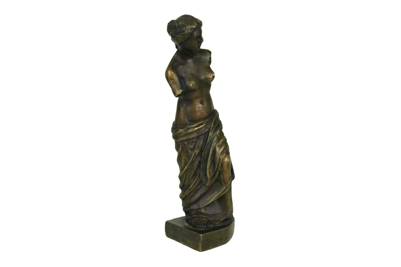Venus De Milo Bronze Statuette, Greek Goddess Aphrodite Of Milos Figurine photo 110.0