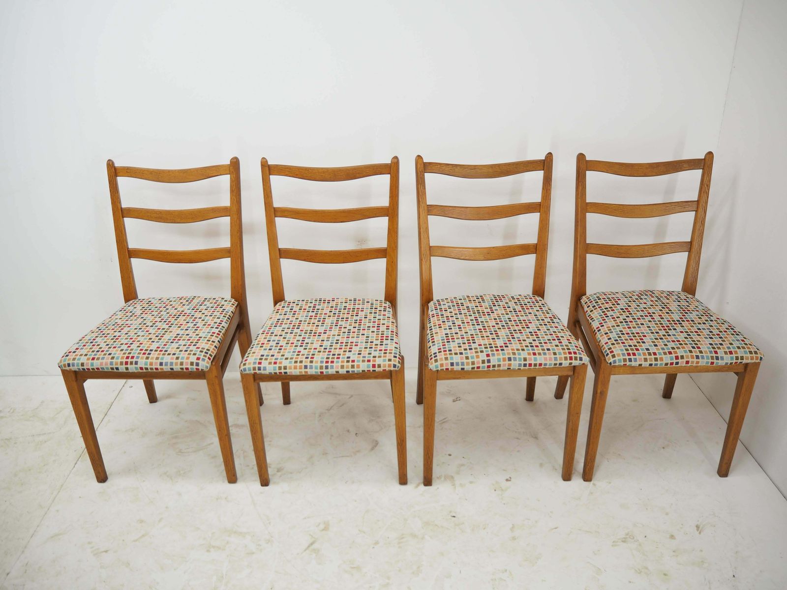 Set Of 4 Midcentury Dining Chairs, Interier Praha, Czechoslovakia, 1970s photo for sale