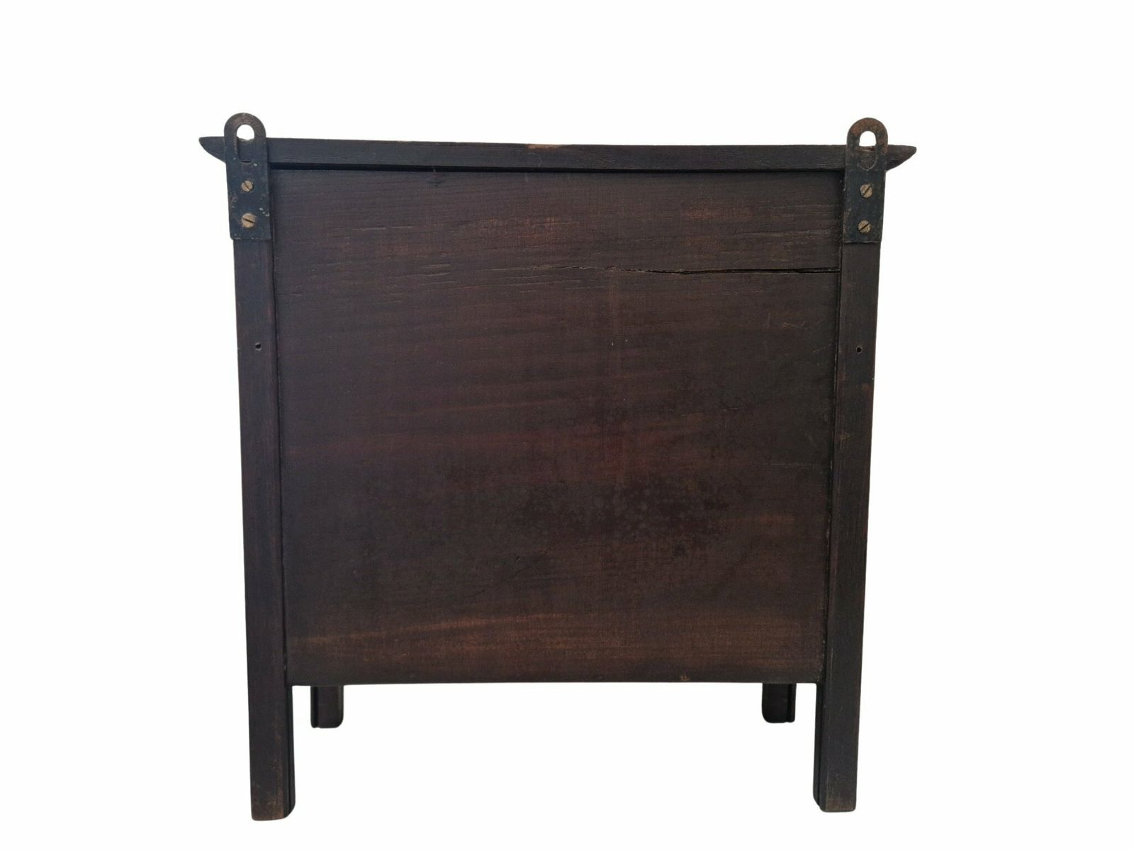 photo for sale French Breton Doll Furniture Sideboard, Miniature Carved Wooden Buffet Cupboard