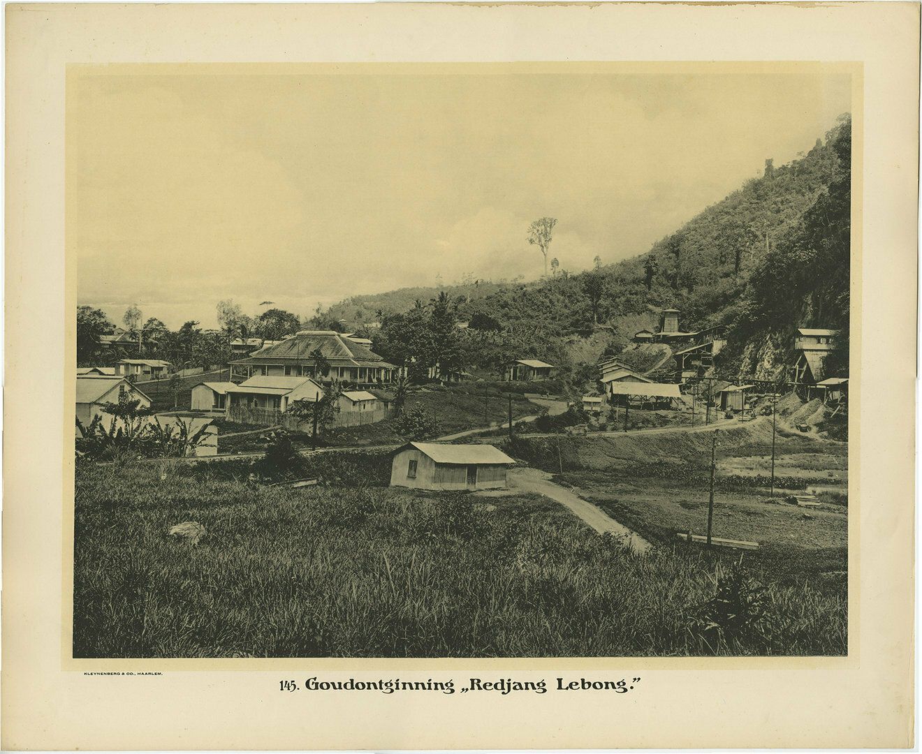 Photographic Plate Illustrating The Gold Mine ‘Redjang Lebong’