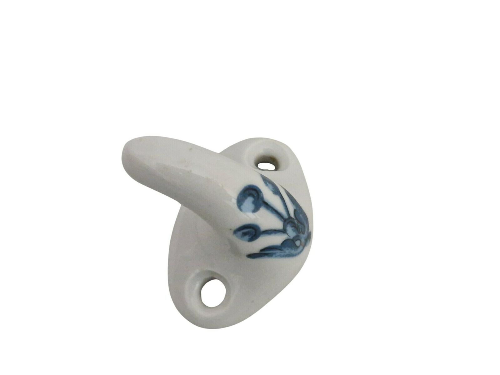 photo for sale Paris Porcelain Bathroom Towel Hook And Toothbrush Holder Set, Romantic French White And Blue Bathroom Decor