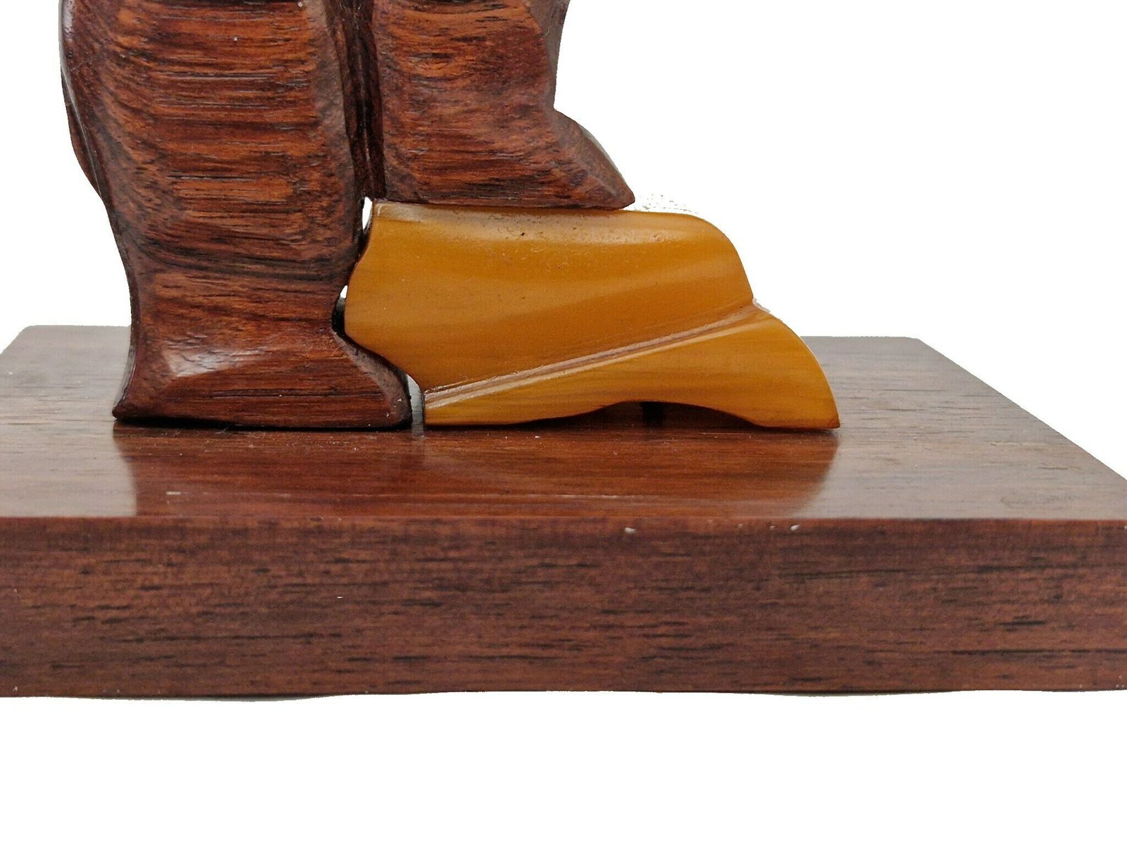 Art Deco Bakelite And Carved Wood Polar Bear Bookends photo buy