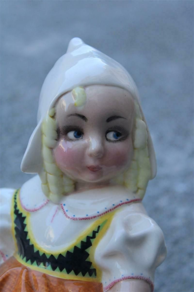 Bambina In Ceramica Italiana Essevi Sandro Vacchetti 1930 Bambina Olandese Lenci photo for sale