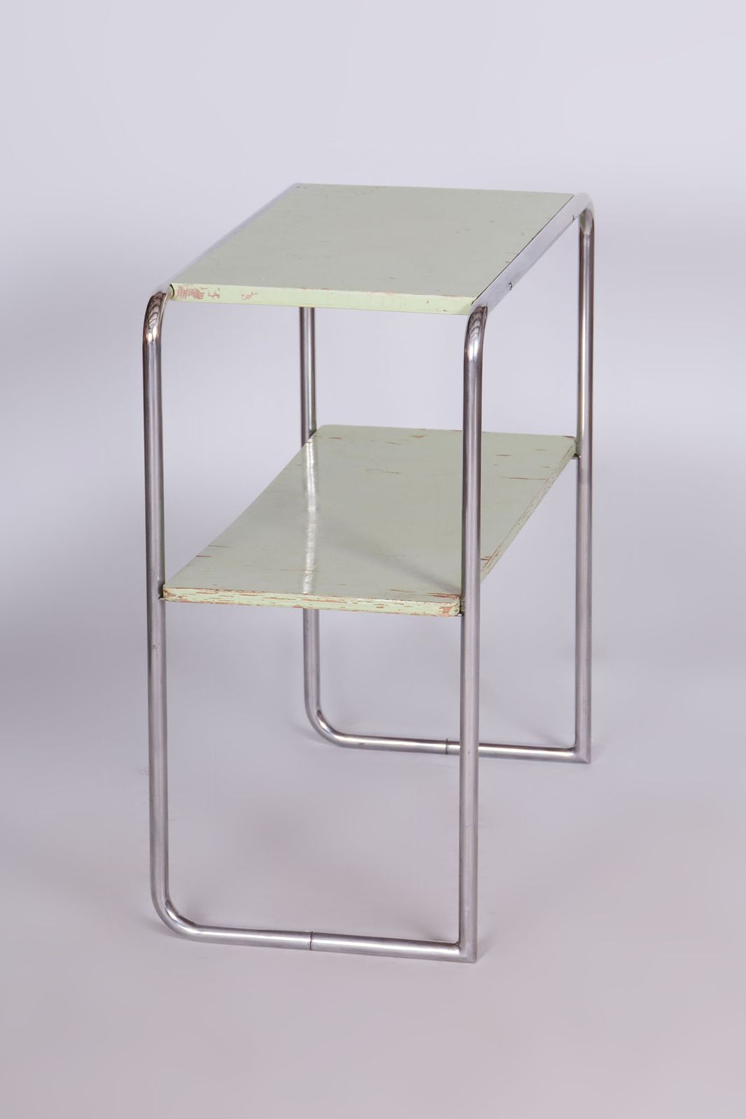 Bauhaus Side Table, John Hagemann, Thonet, Chrome Plated Steel, Germany, 1930s photo furniture