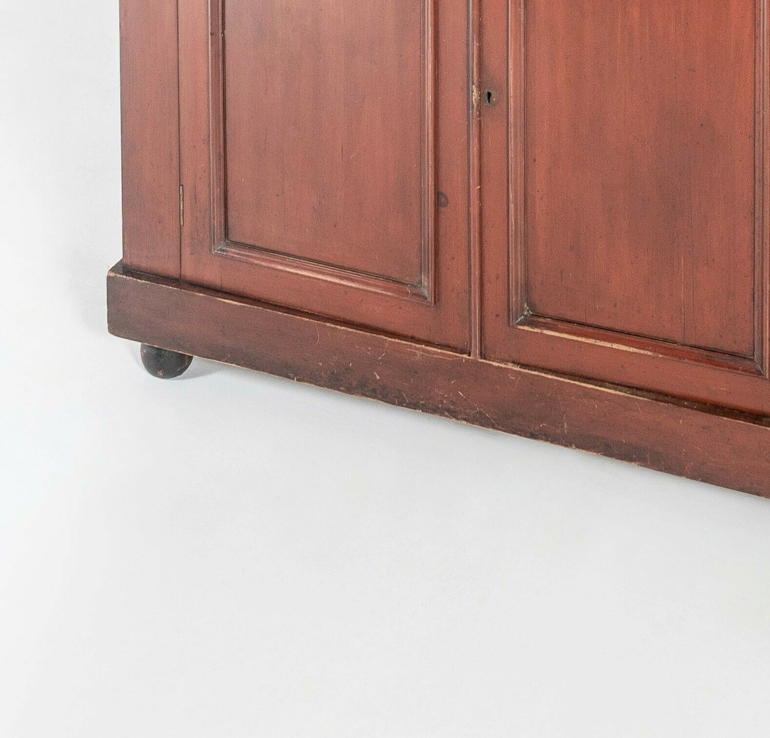 Tall Victorian Dresser Unit Bookcase With Original Glazing And Red Brown Lacquer photo 850.0
