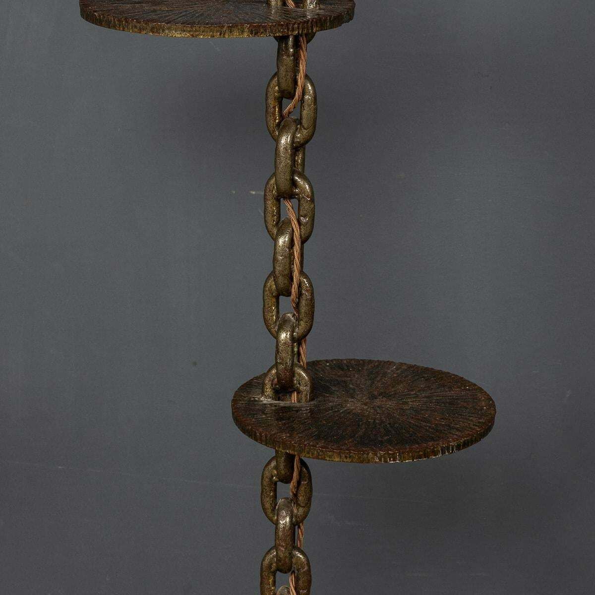 Lighting 20th Century French Anchor Chain Freestanding Lamp With Shelves, C.1930 photo