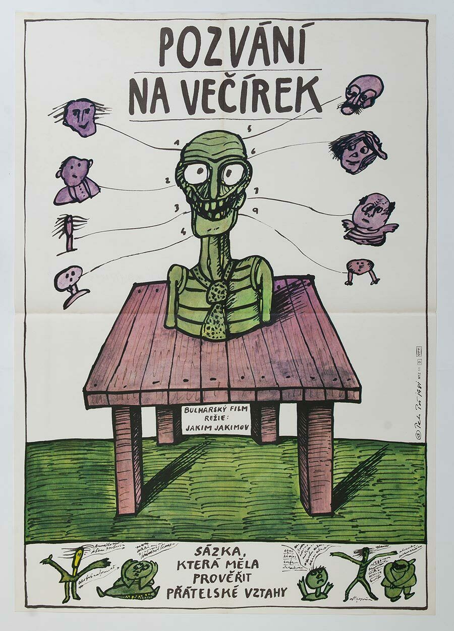 Movie Poster, Friends To Dinner, Petr Poš, 1981