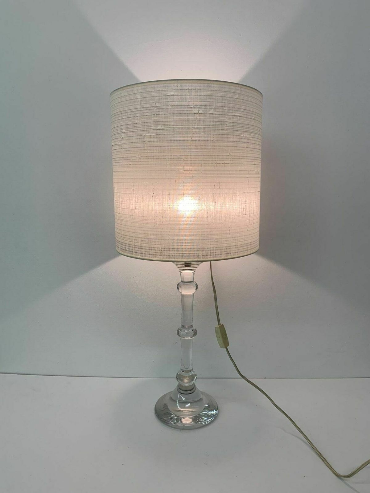 Mid Century Design Crystal Table Lamp By Glasfabriek Leerdam , 1960’s photo for sale
