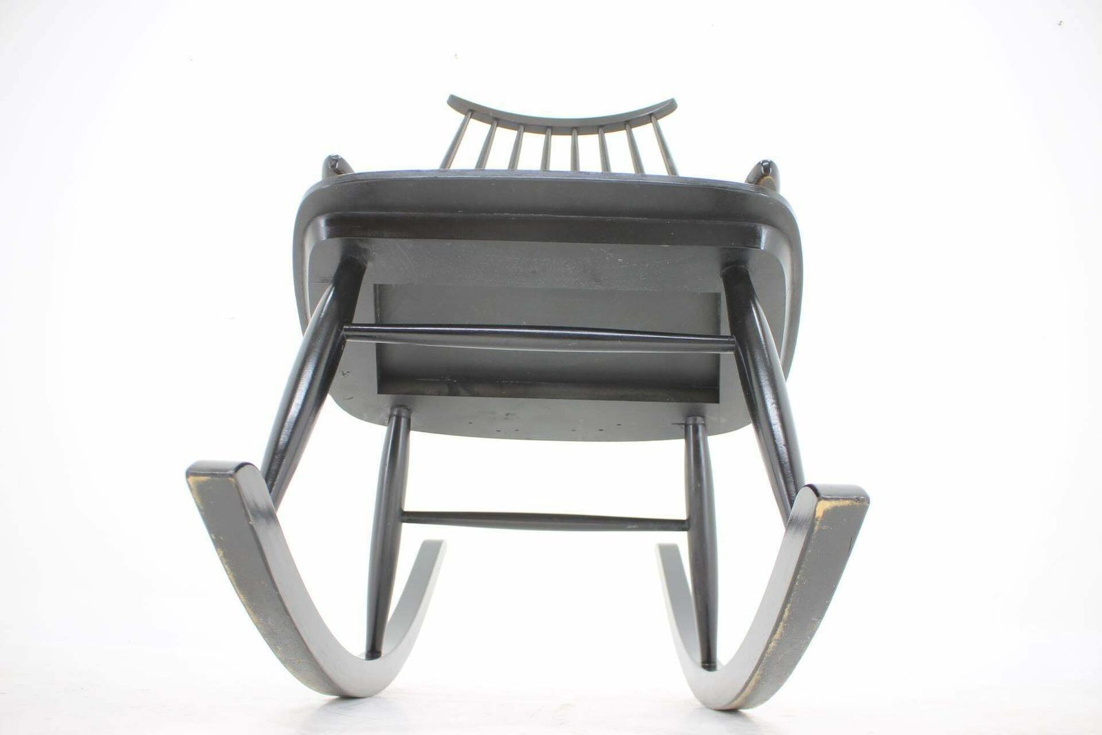 photo vintage 1960s Varjosen Puunjalostus Beech Rocking Chair, Finland