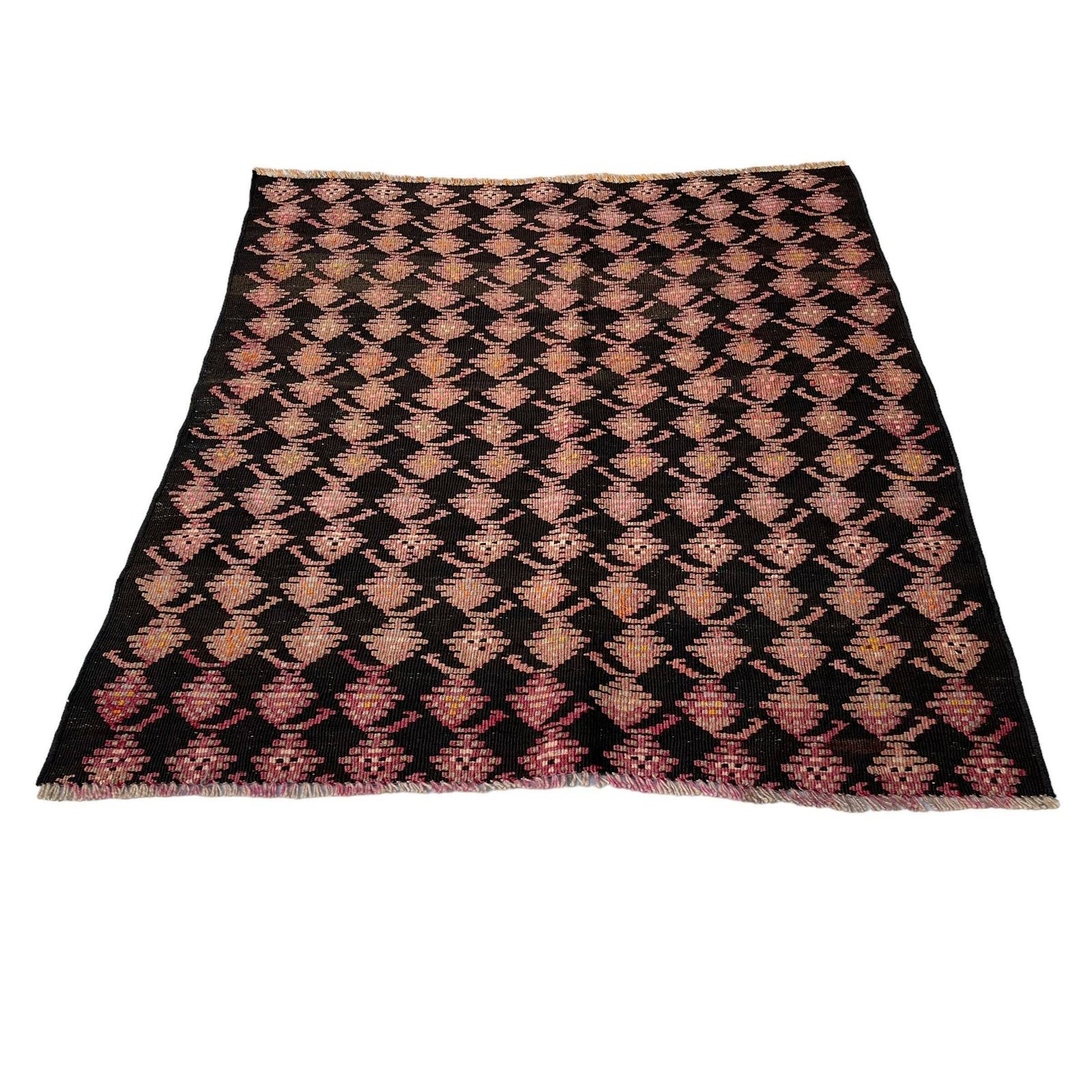 Traditional Turkish Kilim Rug ,Vintage Anatolian Turkish Kelim 113x95 Cm