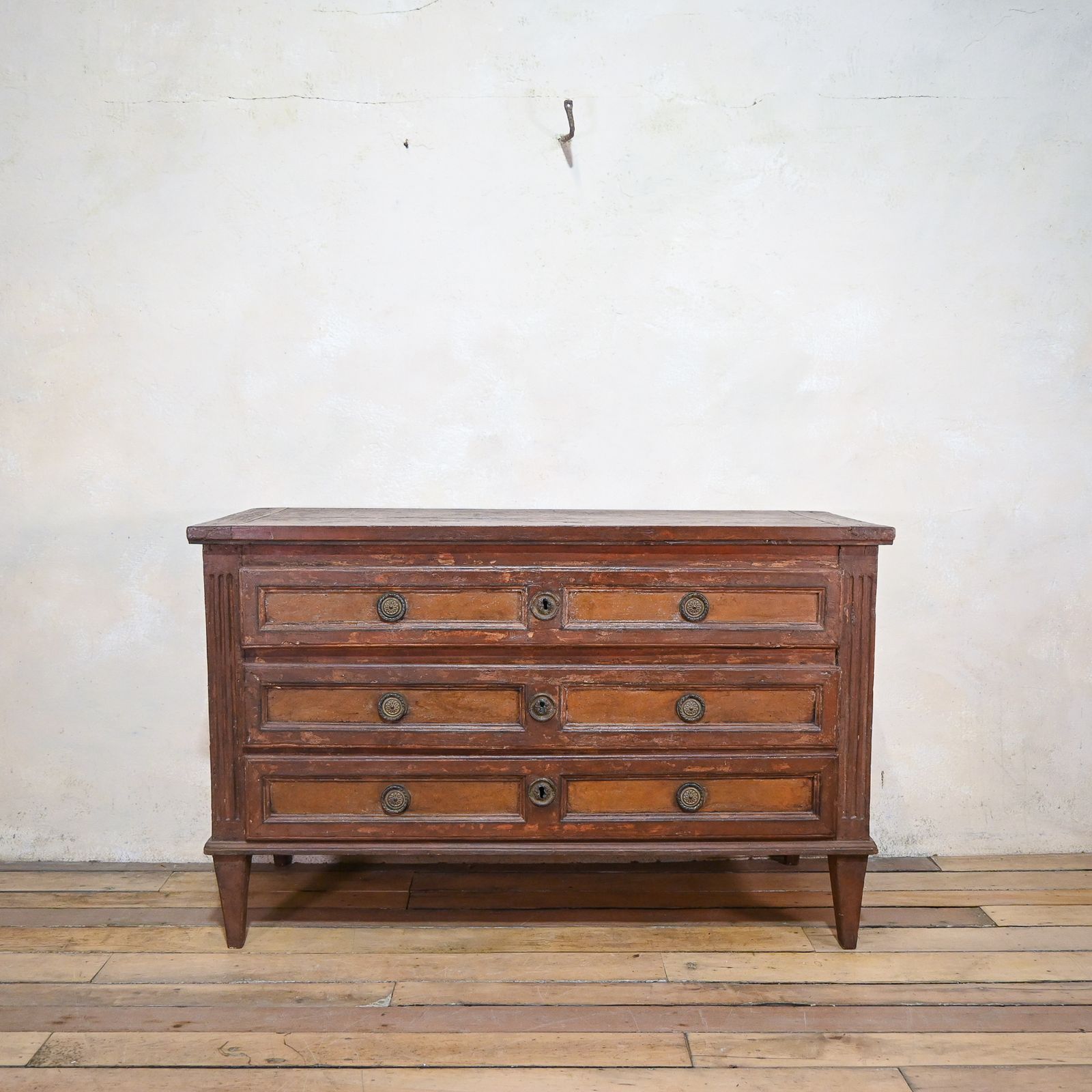 Furniture Louis XVI Original Painted Commode   Chest Of Drawers photo