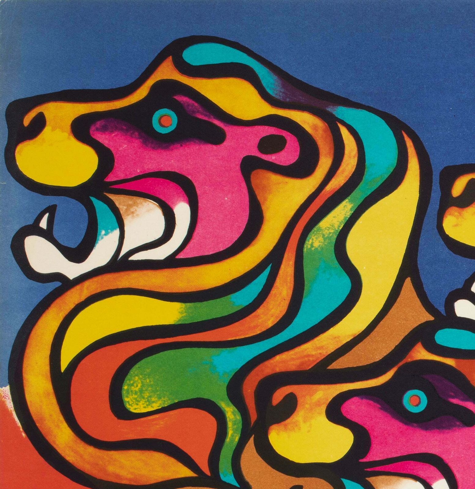 Cyrk Polish Circus Poster 3 Lions 1970, Jodlowski photo for sale