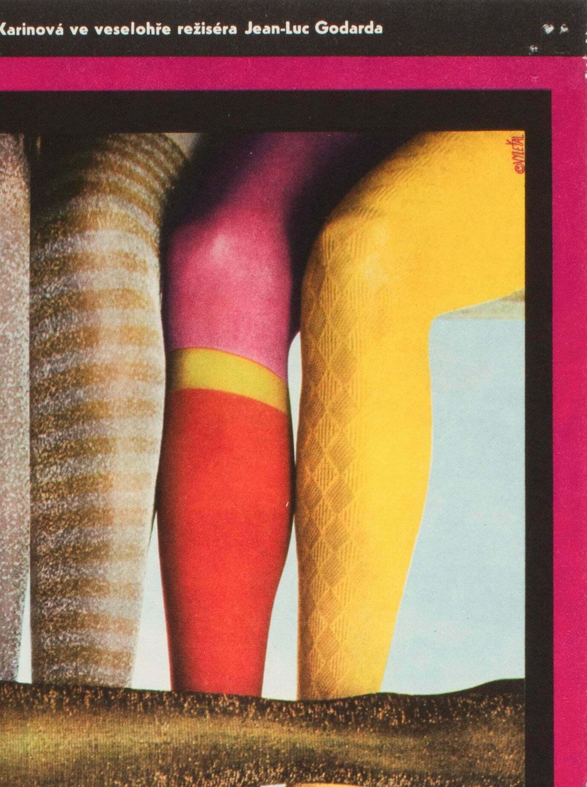 A Woman Is A Woman 1968 Czech A3 Film Poster, Josef Vyletal photo Art