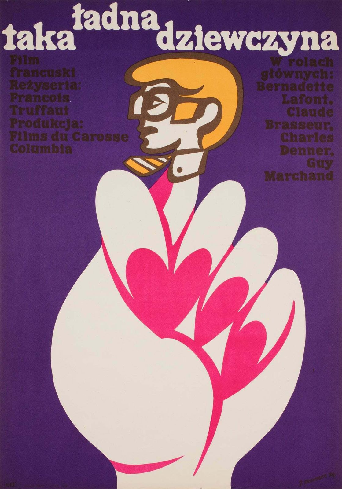 A Gorgeous Girl Like Me 1972 Polish A1 Film Poster, Jerzy Treutler