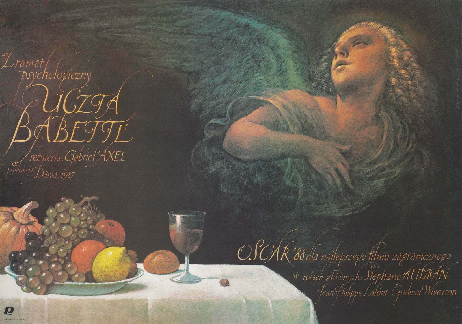 Babette's Feast 1989 Polish B1 Film Poster, Wieslaw Walkuski