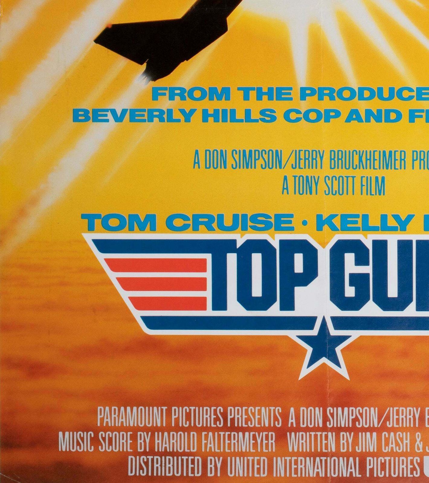 Top Gun 1986 Uk Quad Film Poster, Brian Bysouth photo vinterior