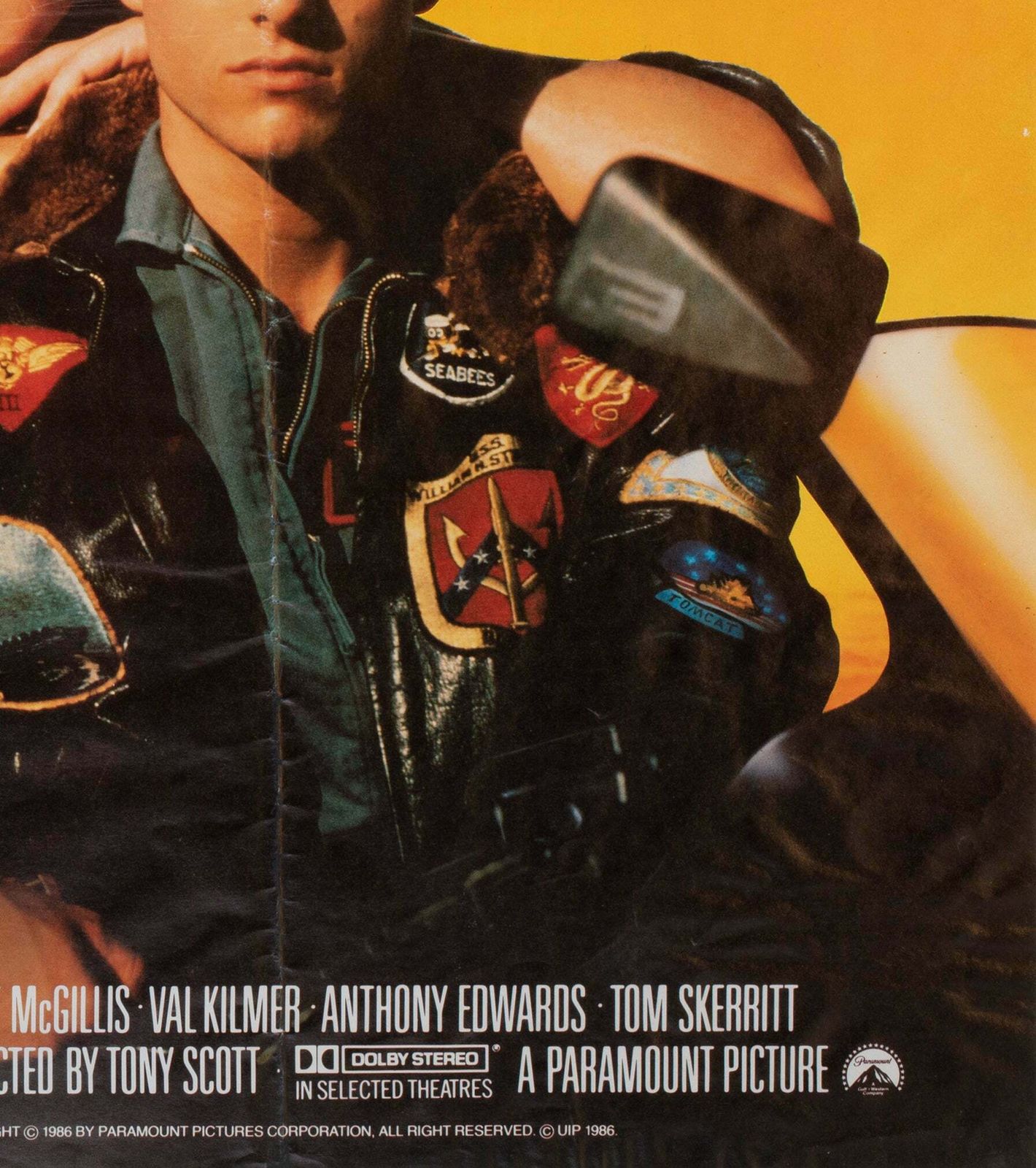 Top Gun 1986 Uk Quad Film Poster, Brian Bysouth photo vintage