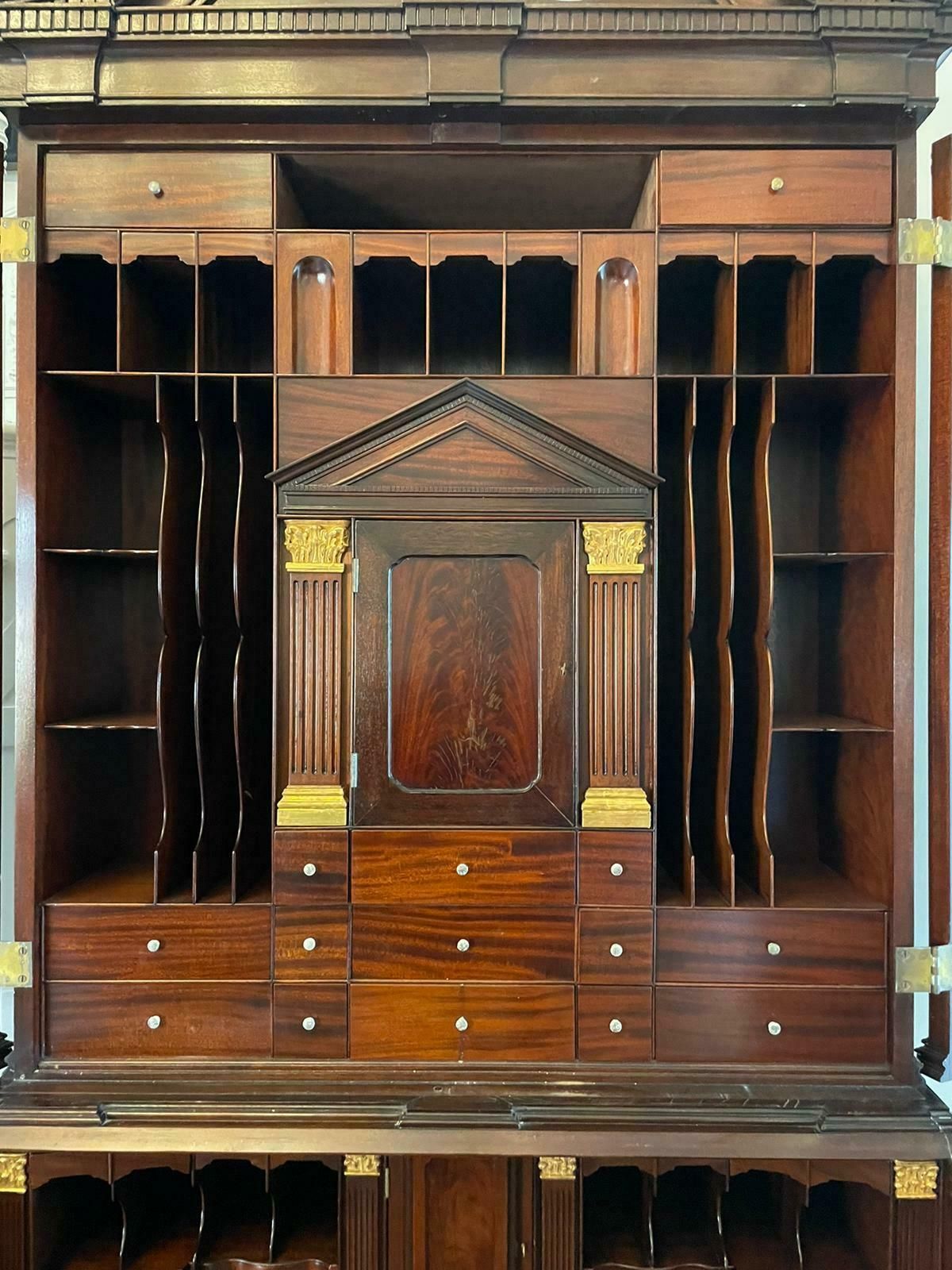 Outstanding Quality Antique Chippendale Style Mahogany Bookcase photo furniture