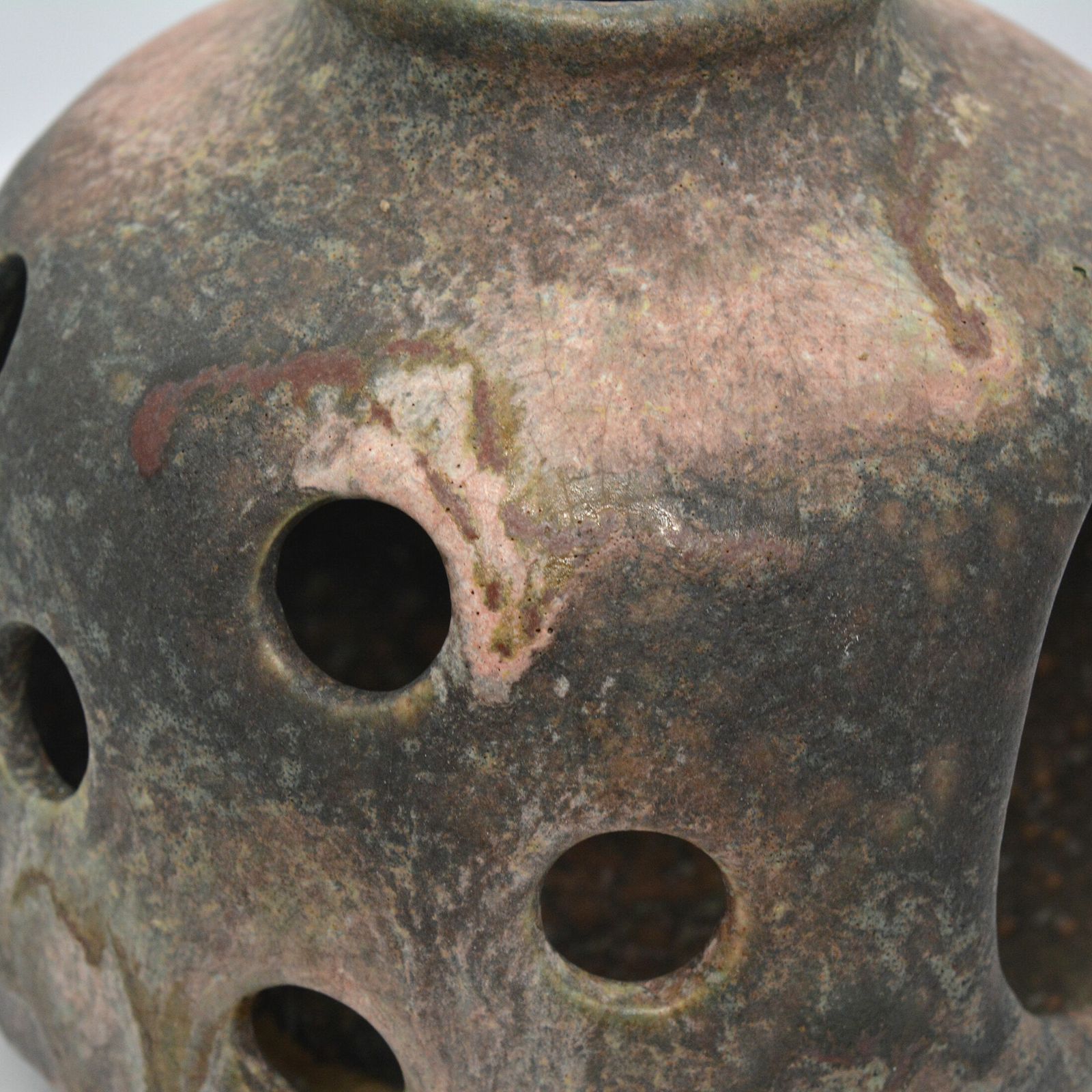1970s Organic Modern Ceramic Oil Chimney, Ruscha Art, Germany photo Home Decor