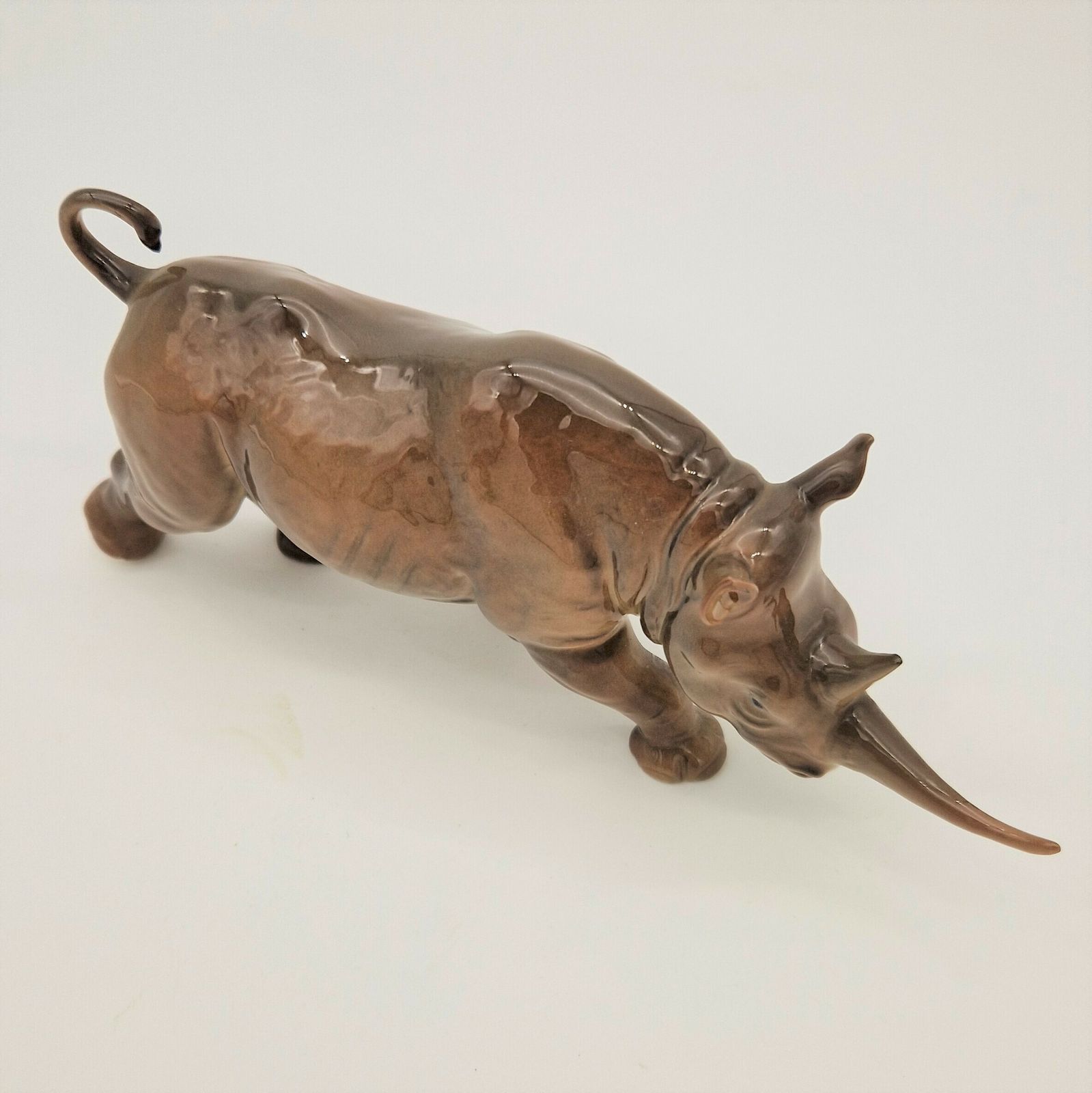 Göbel Porcelain Figure. Black Rhino. 1970   1975 photo for sale