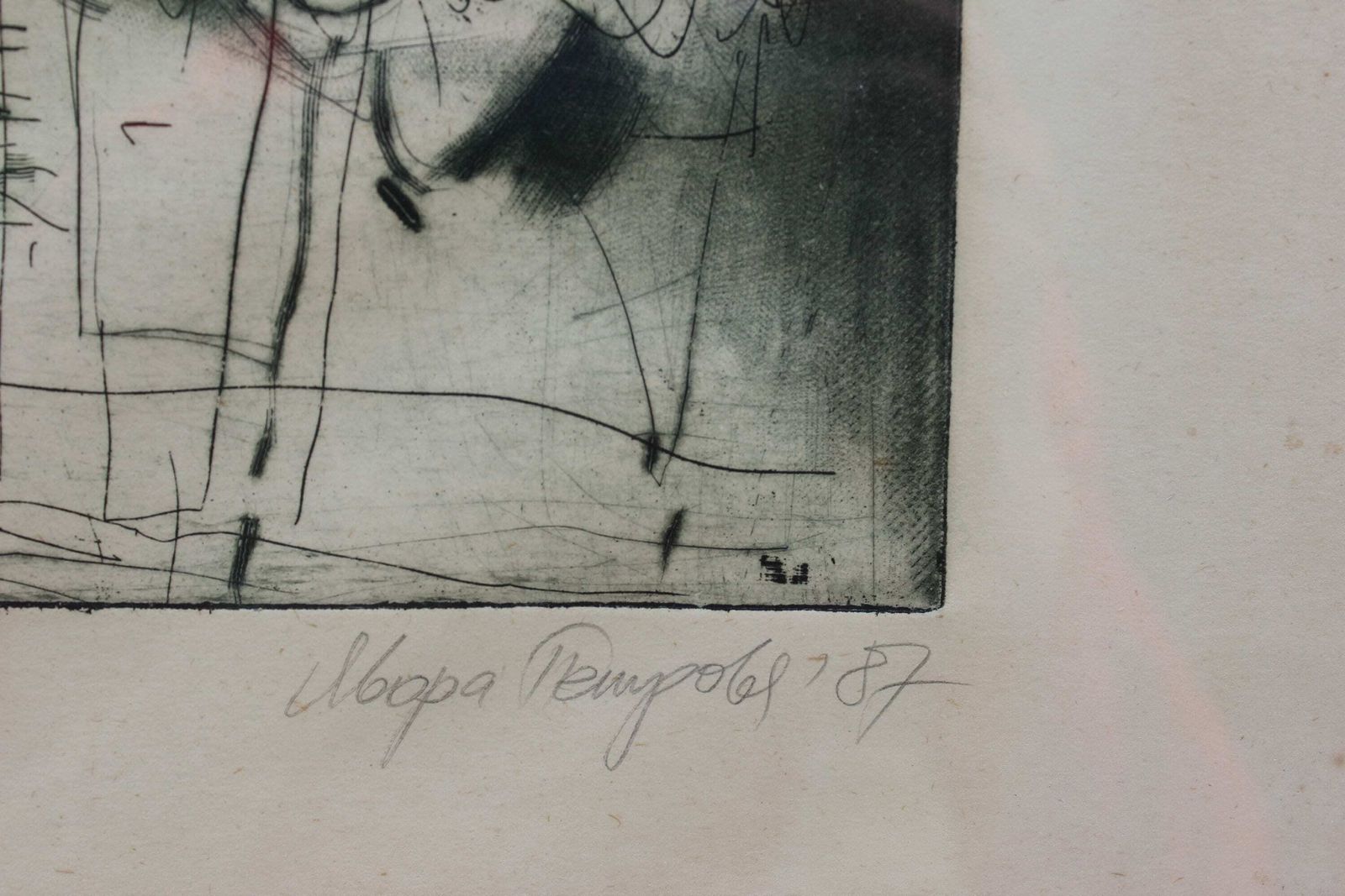 Original Collage Drawing Black And White Art Deco Houses, '87, Signed By Yavora Petrova photo vinterior