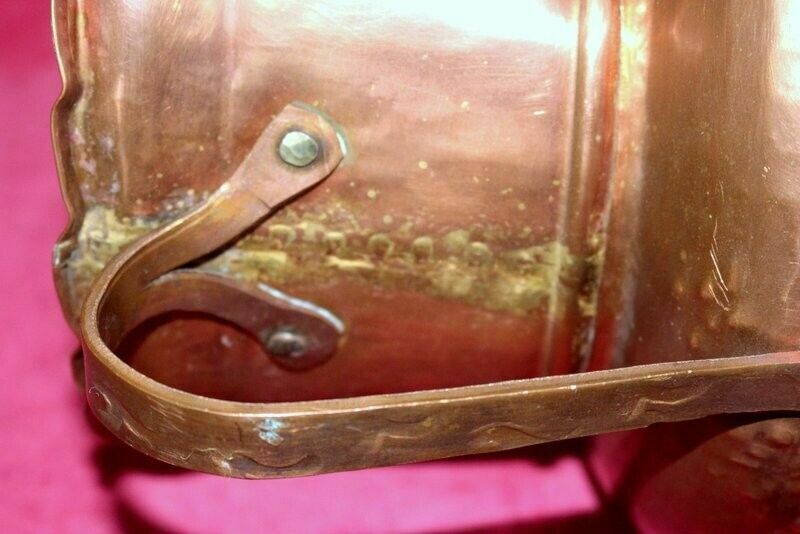 Antique Quality French Hammered Copper Pitcher/ Planter/Jar 18th C 31 X 26 Cm photo buy