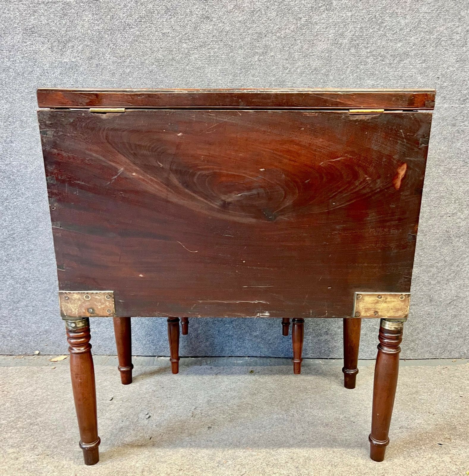 photo furniture Unusual George III Mahogany Campaign Dressing Chest