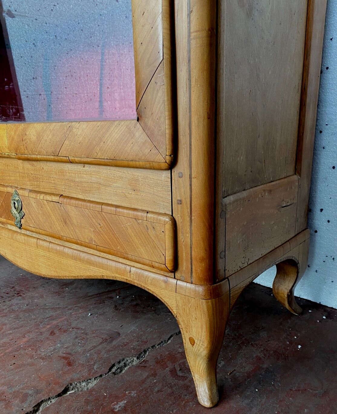 Louis XV Style Showcase In Cherry Wood And 19th Century Veneer photo buy