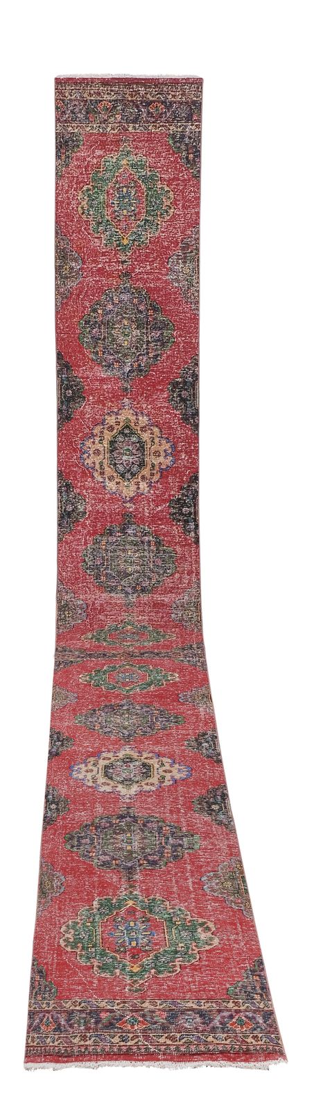 Vintage Turkish Oushak Extra Long And Narrow Runner With Style 2'8'' X 23'11''