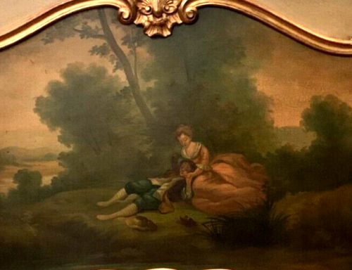 Louis XV Style Trumeau In Patinated And Gilded Wood XX Century photo Home Decor