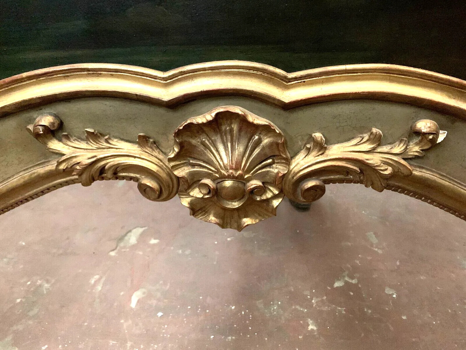 Louis XV Style Trumeau In Patinated And Gilded Wood XX Century photo vinterior