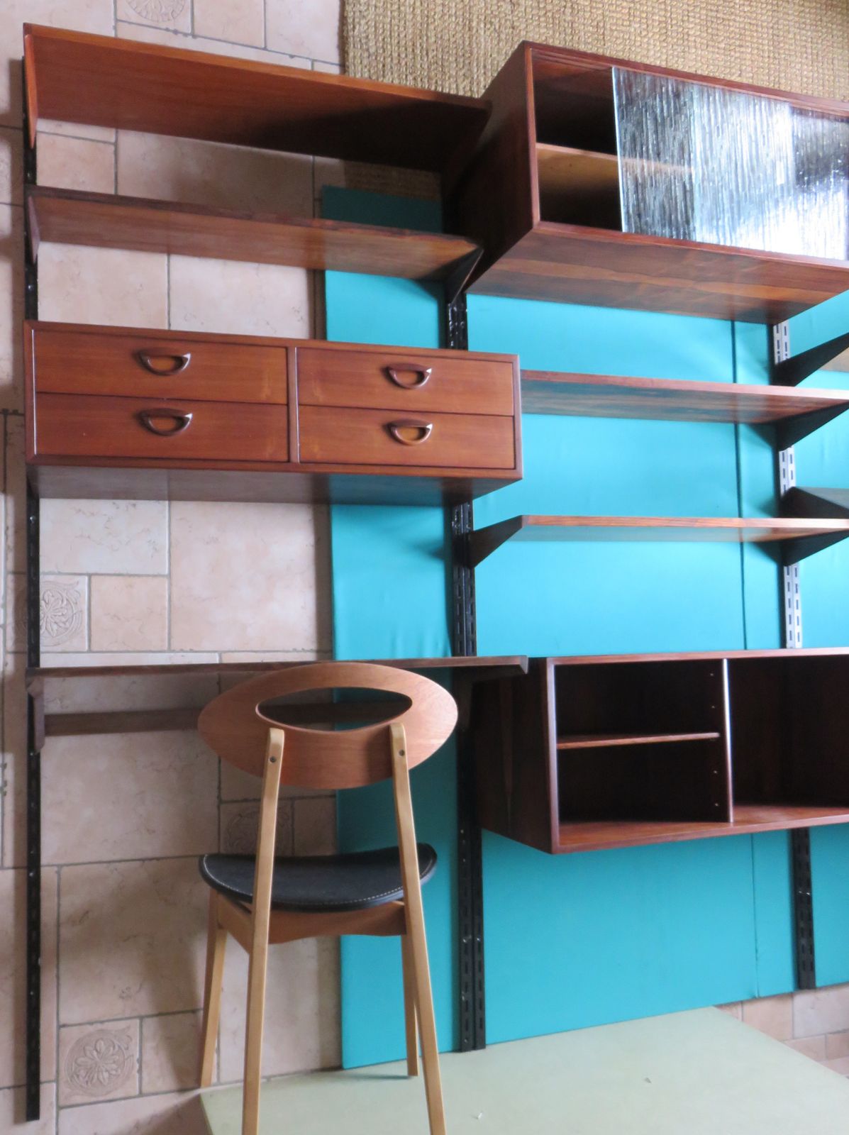 Bookcase In Rosewood With A System Of Shelves And Boxes. Kai Kristiansen, Denmark 1960 photo Furniture