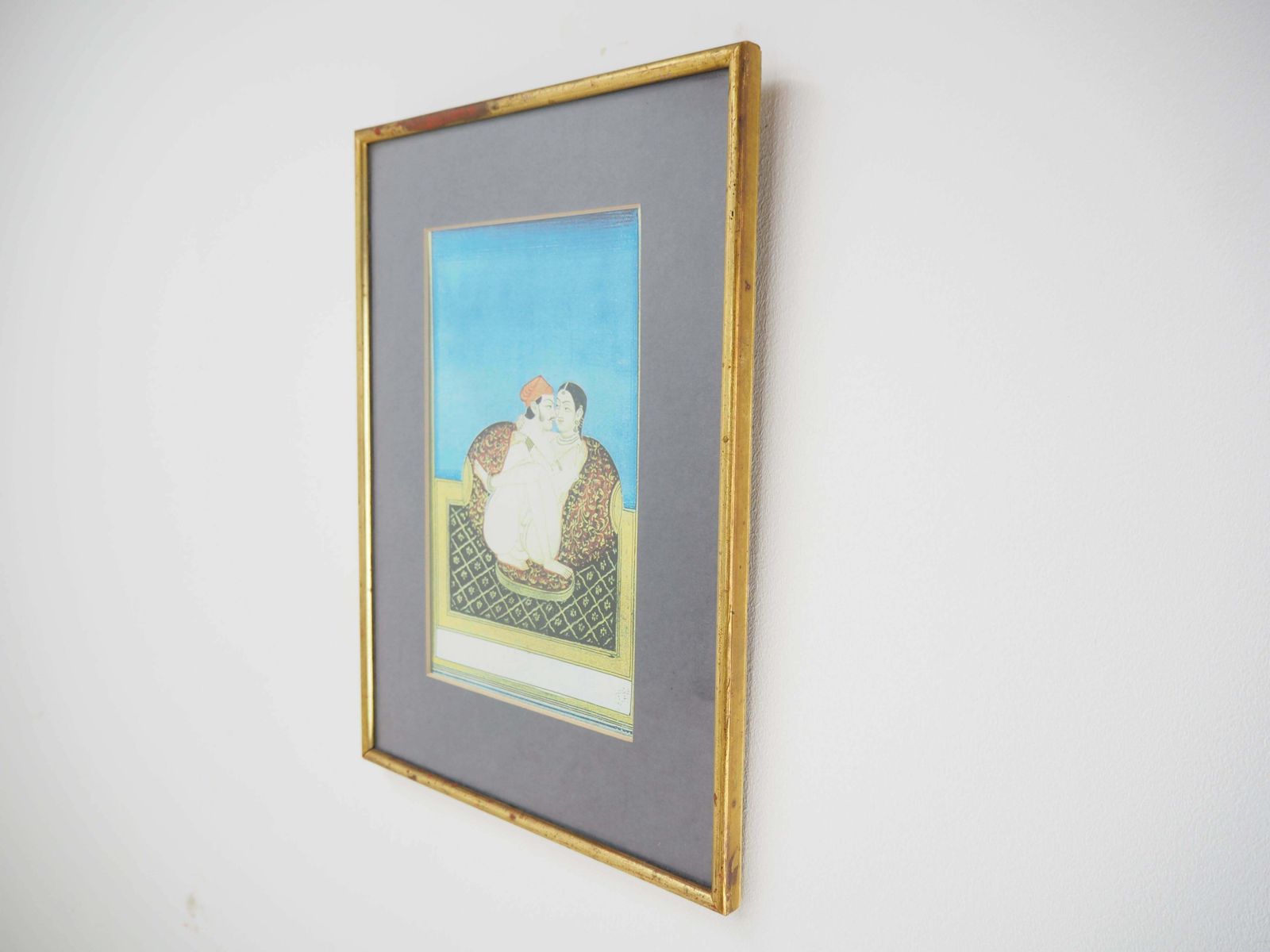 Vintage Japanese Kamasutra Pictures In Wood Frame, 1980s photo 288.0