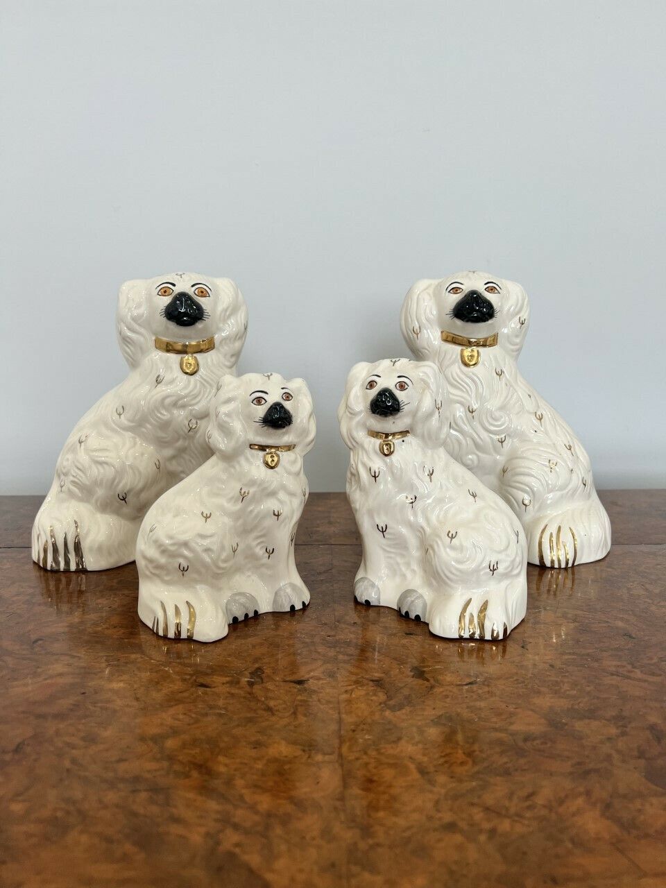 Collection Of Four Quality Royal Dolton Seated Spaniels photo Art