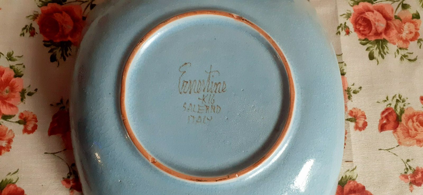 photo for sale Blue Mid Century Studio Pottery Bowl By Ernestine Cannon