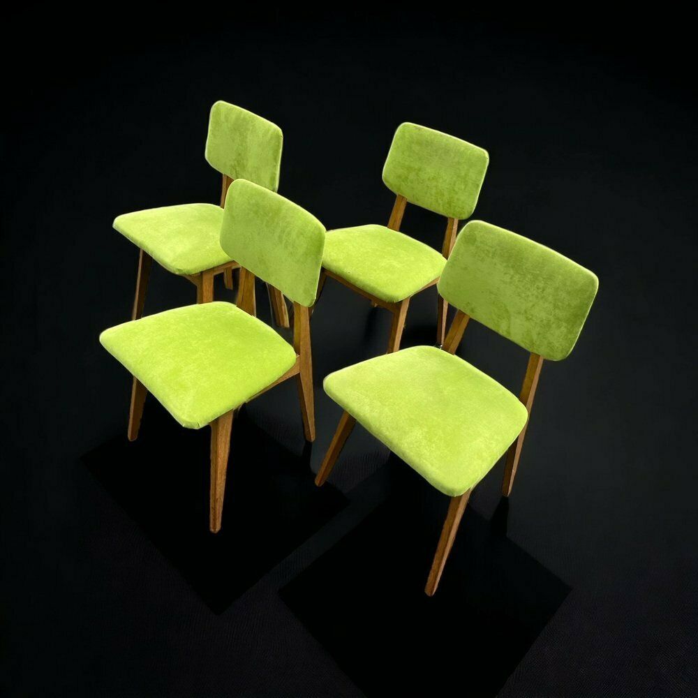 Compass Chairs By René Jean Caillette, 1950s, Set Of 4 photo furniture