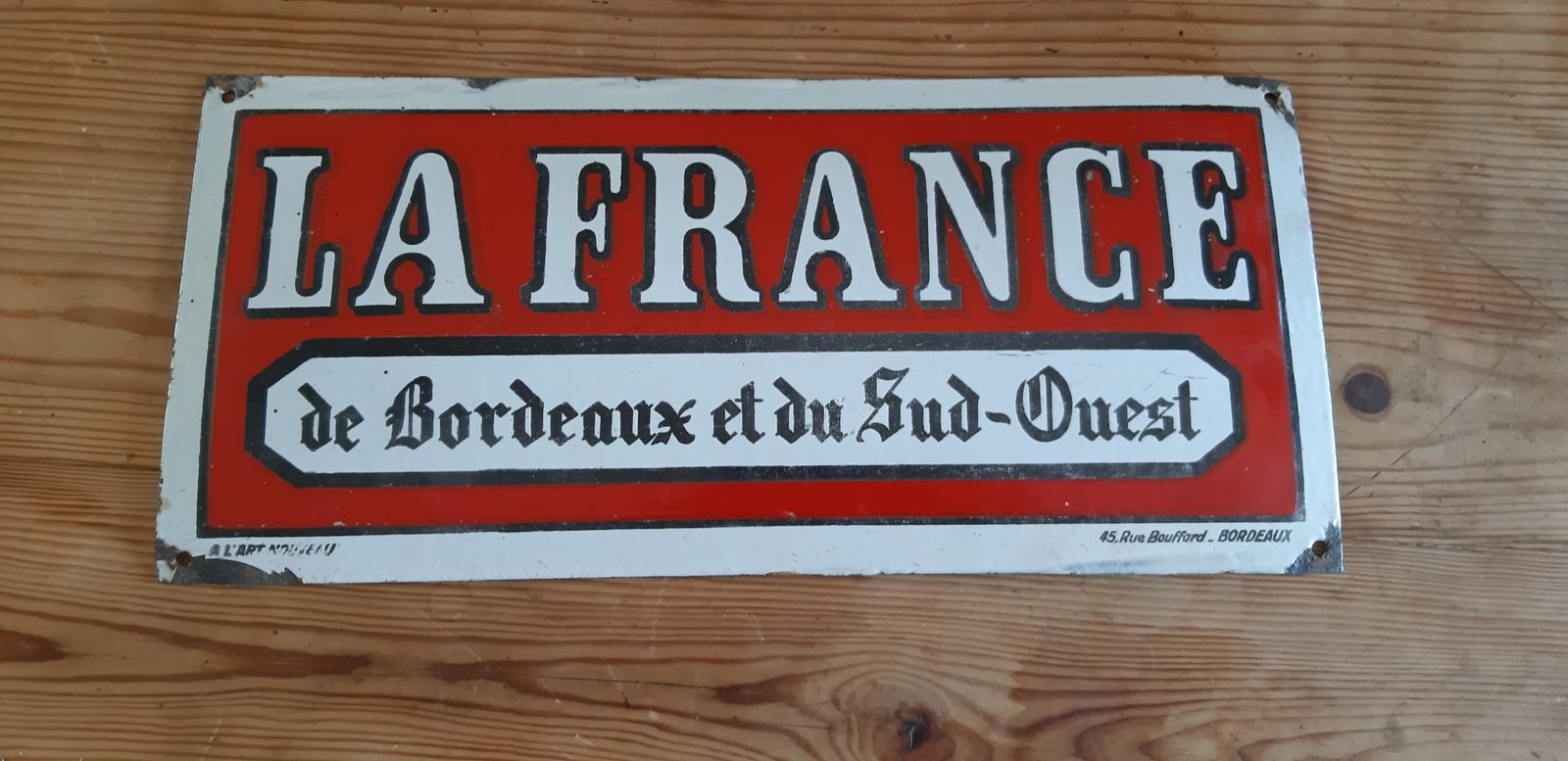 Enamel Plate France Of Bordeaux And The South West