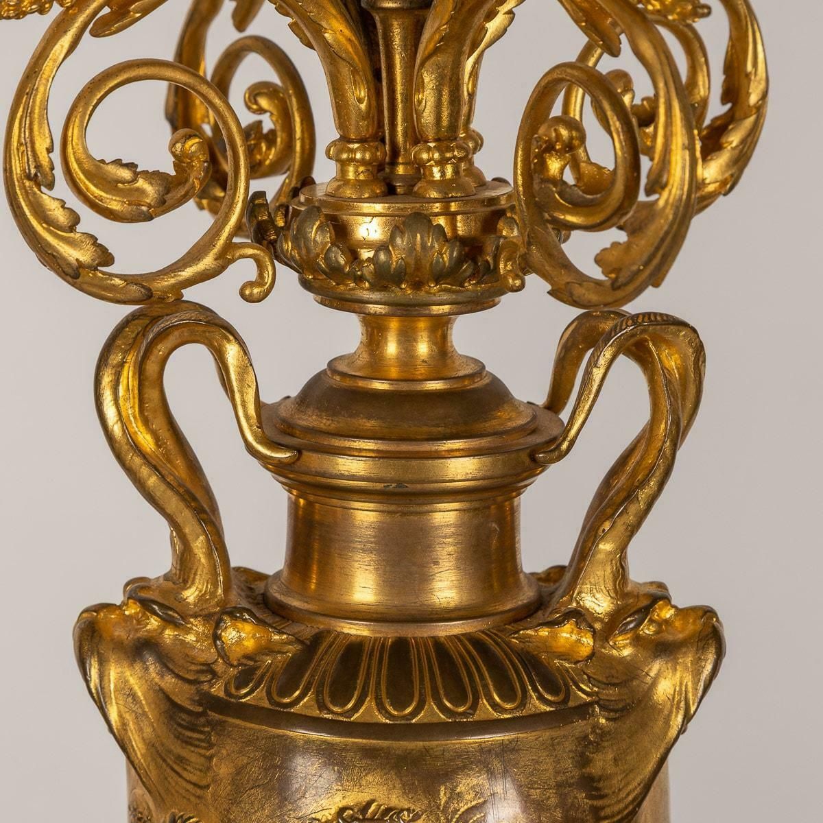 Home Decor 19th Century French Pair Of Candelabra By Ferdinand Barbedienne, C.1870 photo