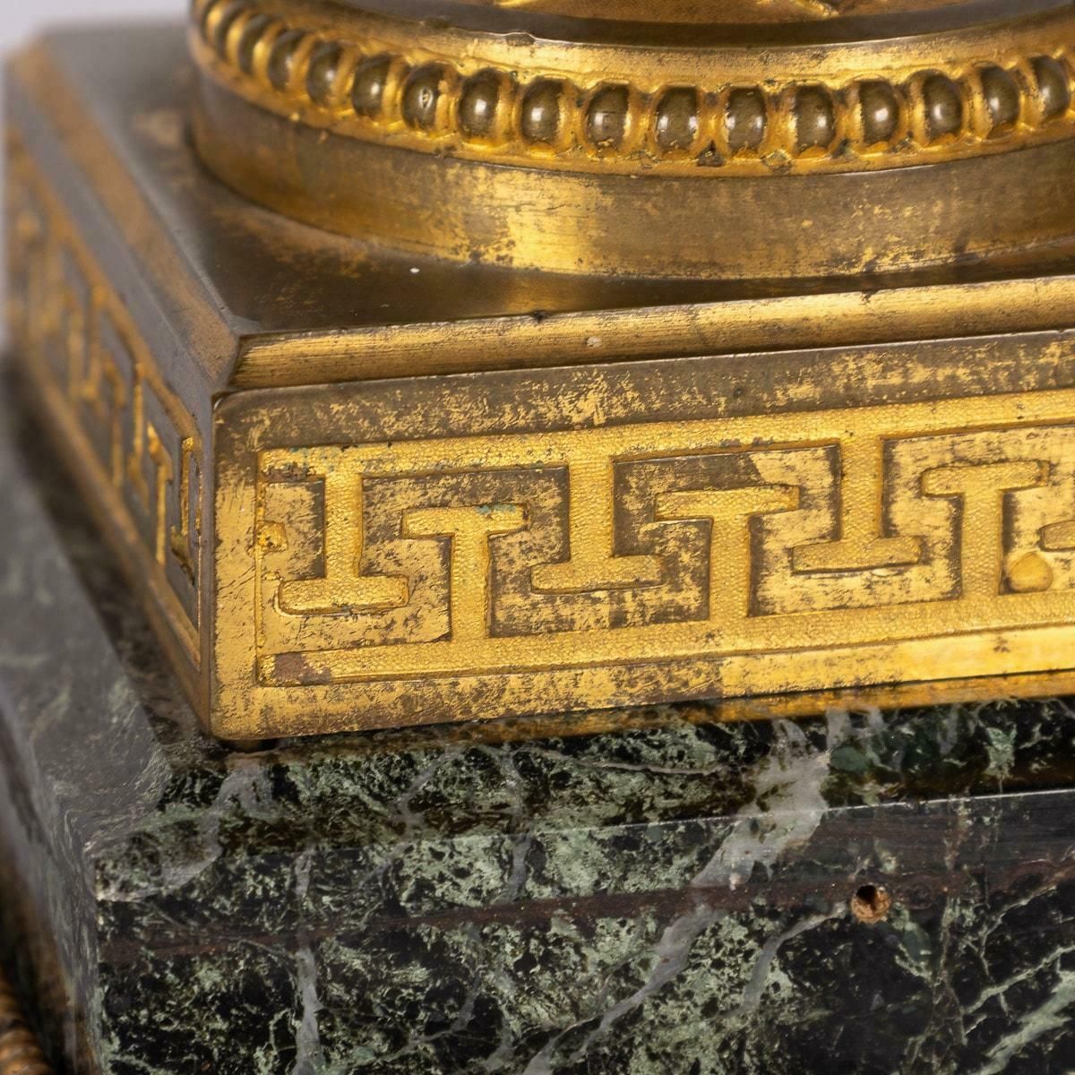 Home Decor 19th Century French Napoleon III Ormolu & White Marble Urns, C.1850 photo