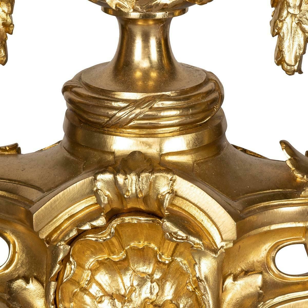 19th Century French Pair Of Ormolu Bronze Fireplace Chenets, C.1840 photo 3795.0