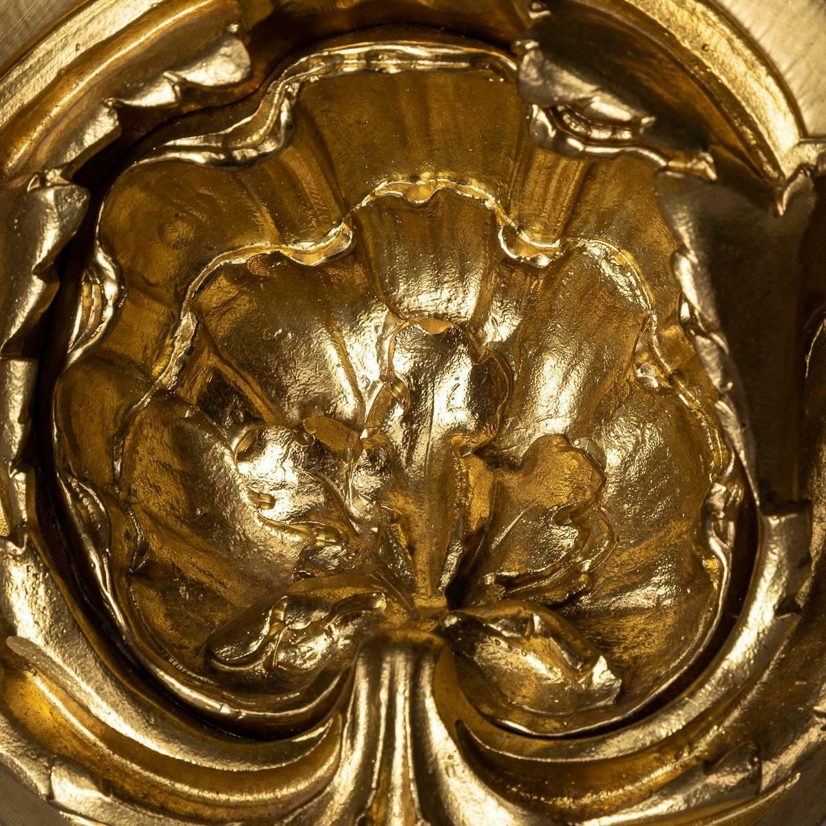 photo furniture 19th Century French Pair Of Ormolu Bronze Fireplace Chenets, C.1840