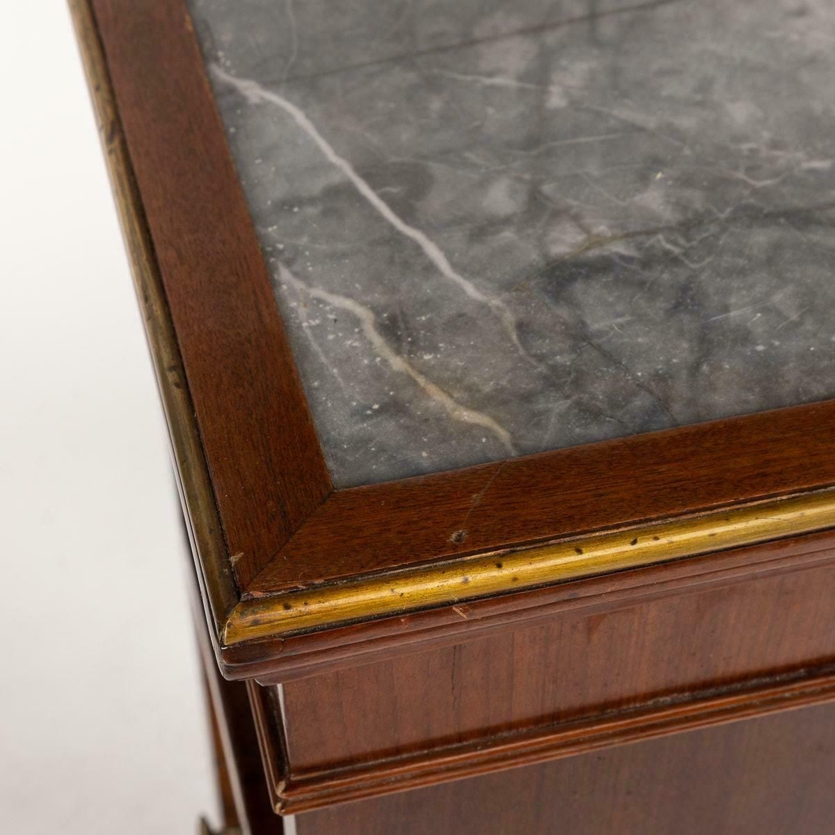 photo buy 19th Century French Empire Style Ormolu Mounted Wood & Marble Pedestal, C.1890