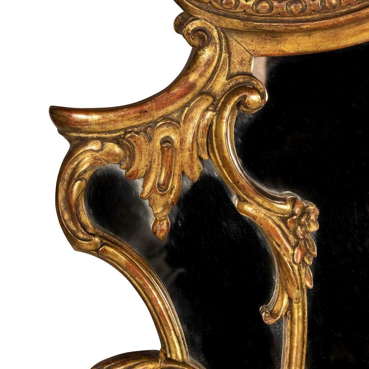 photo buy 19th Century French Rococo Carved Giltwood Mirror, C.1860