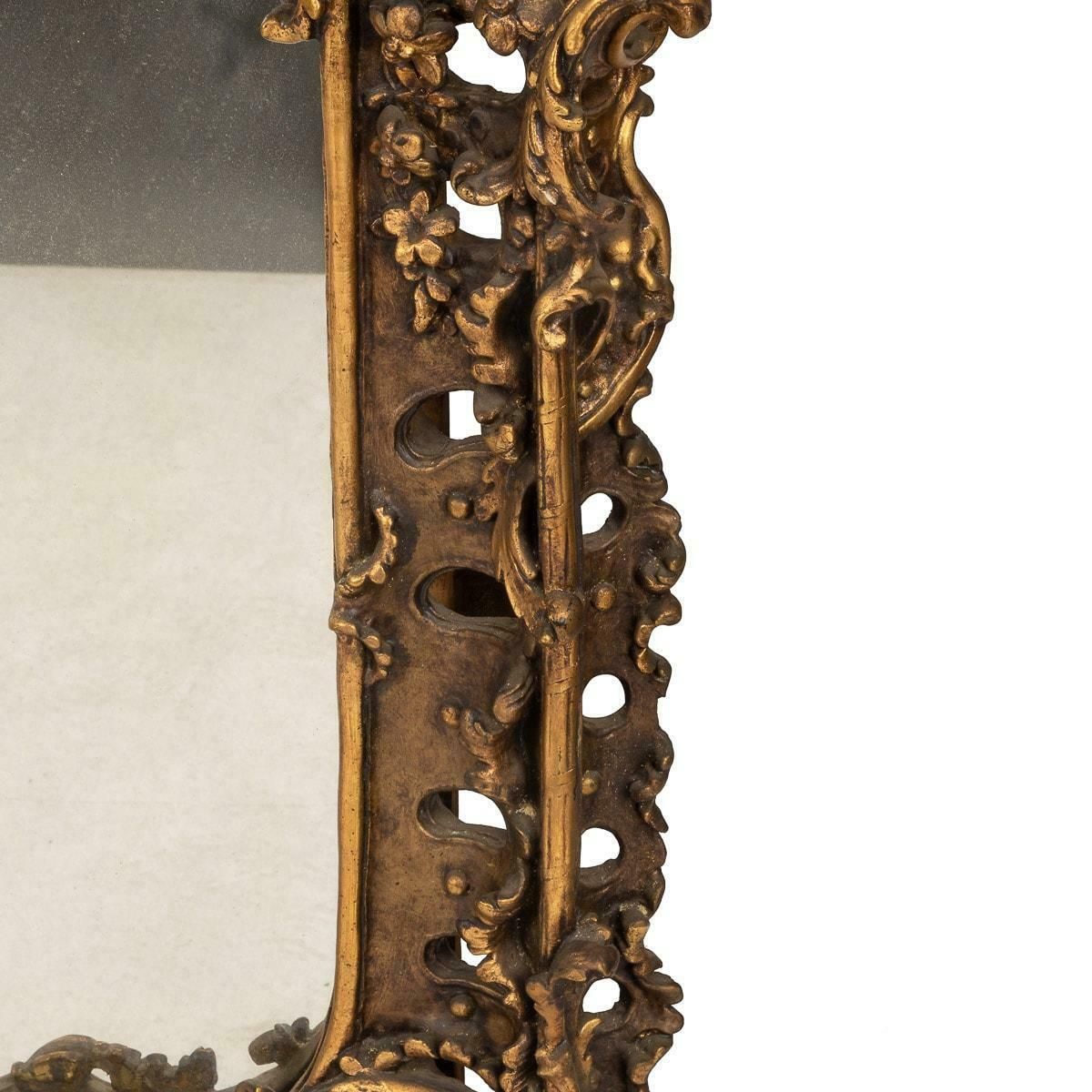 photo furniture 19th Century Louis XV Style Mirror With Gilt Wood Frame Surround, C.1970