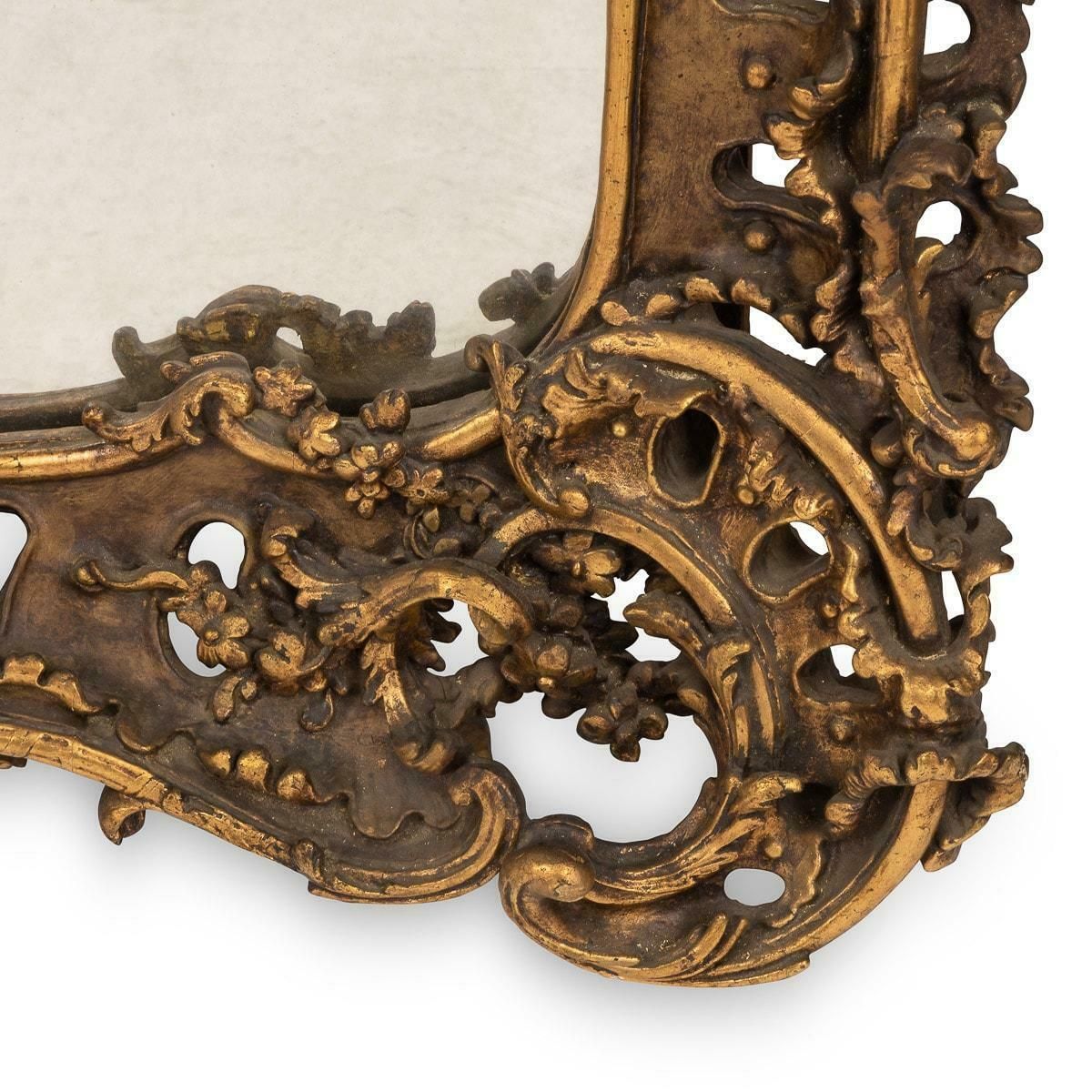 photo for sale 19th Century Louis XV Style Mirror With Gilt Wood Frame Surround, C.1970