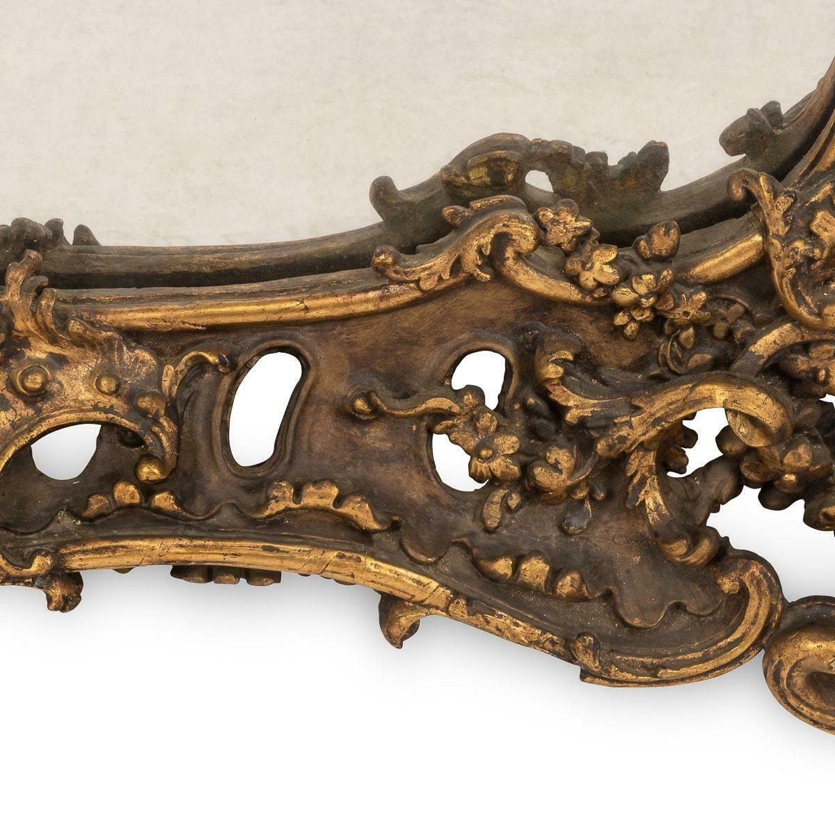 Home Decor 19th Century Louis XV Style Mirror With Gilt Wood Frame Surround, C.1970 photo